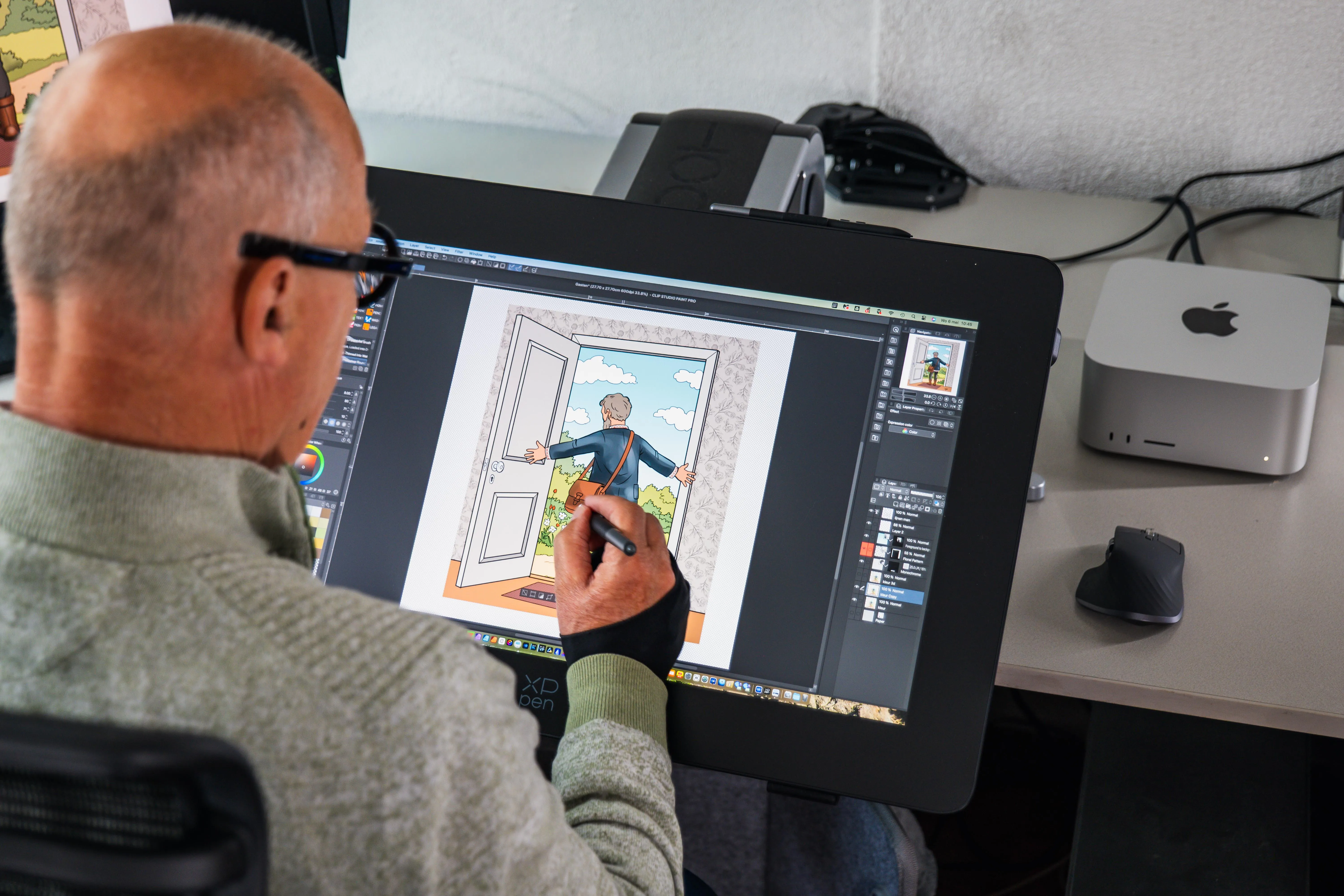 Ben Art Work — portretfoto van Ben in de studio