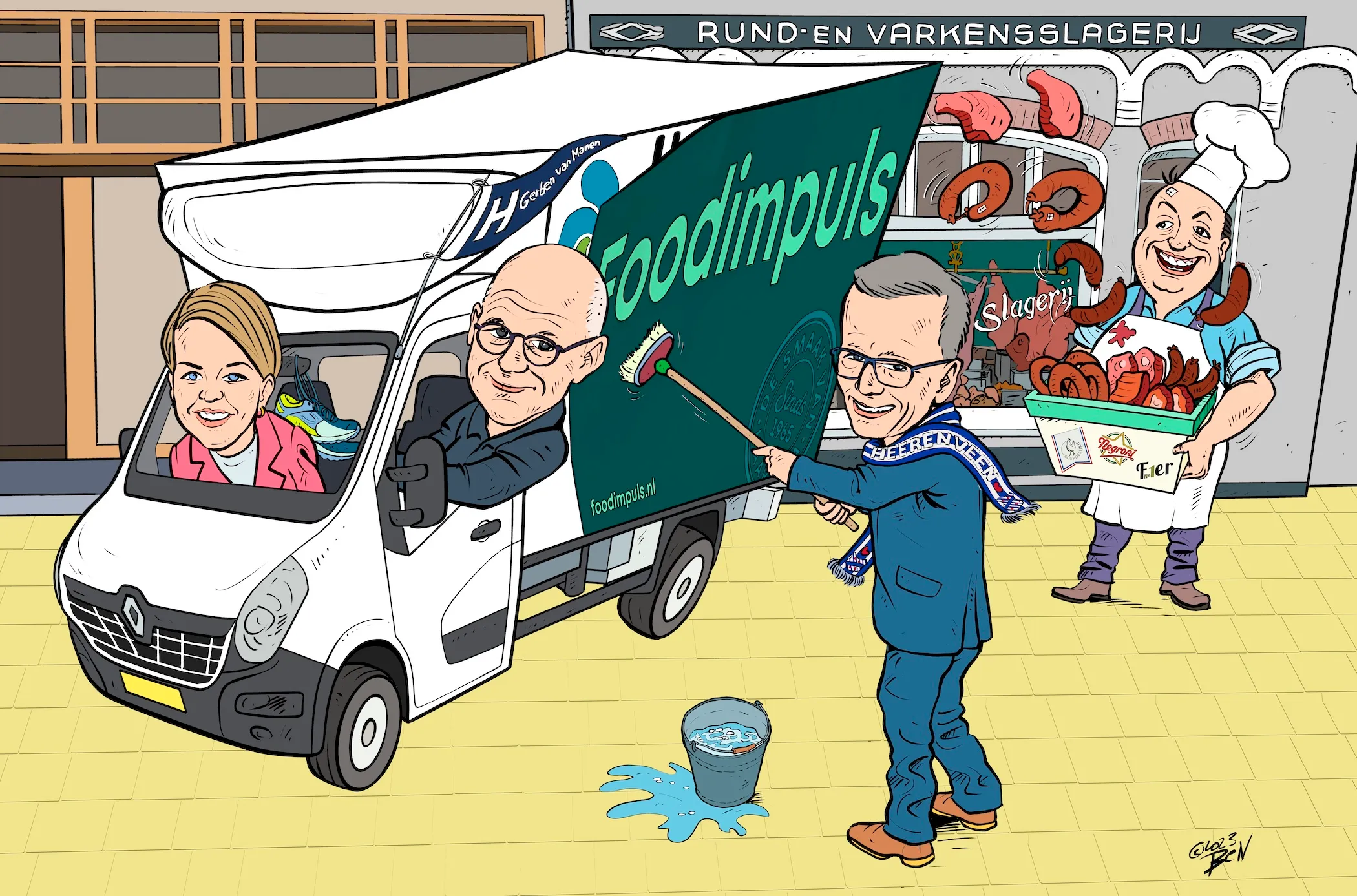 Cartoon op maat door Ben Art Work — voorbeeld 2
