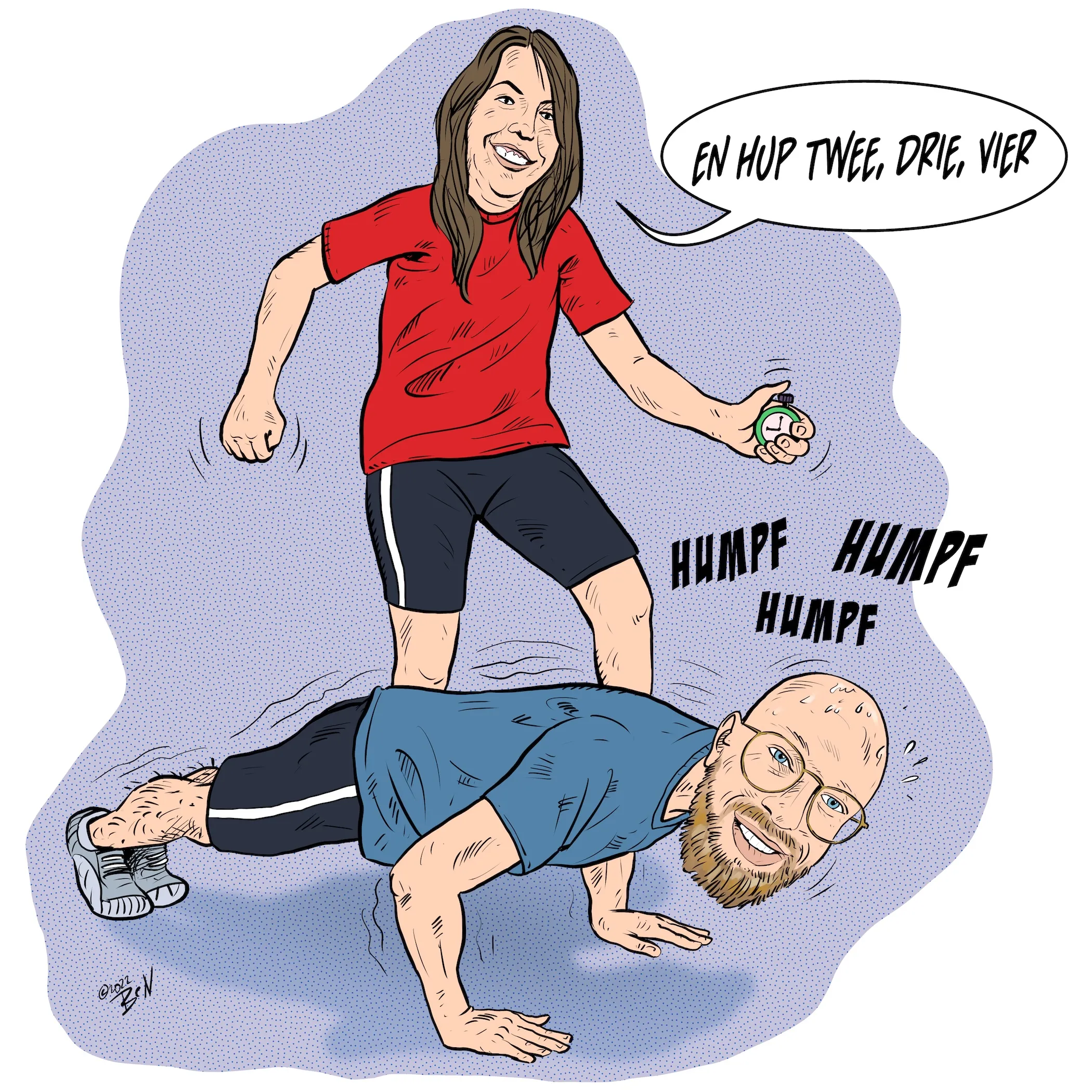 Cartoon op maat door Ben Art Work — voorbeeld 9
