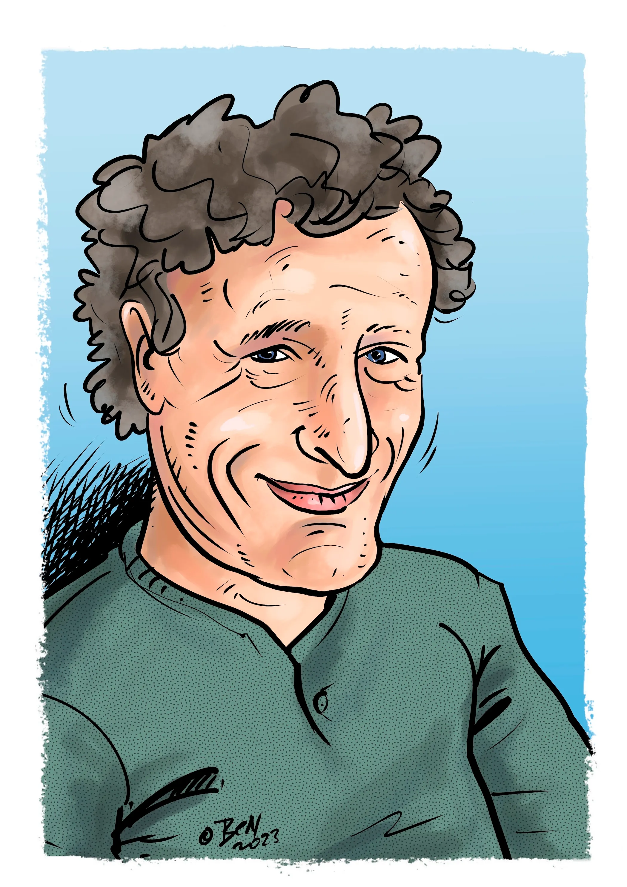 Studio karikatuur — digitaal portret, voorbeeld 5