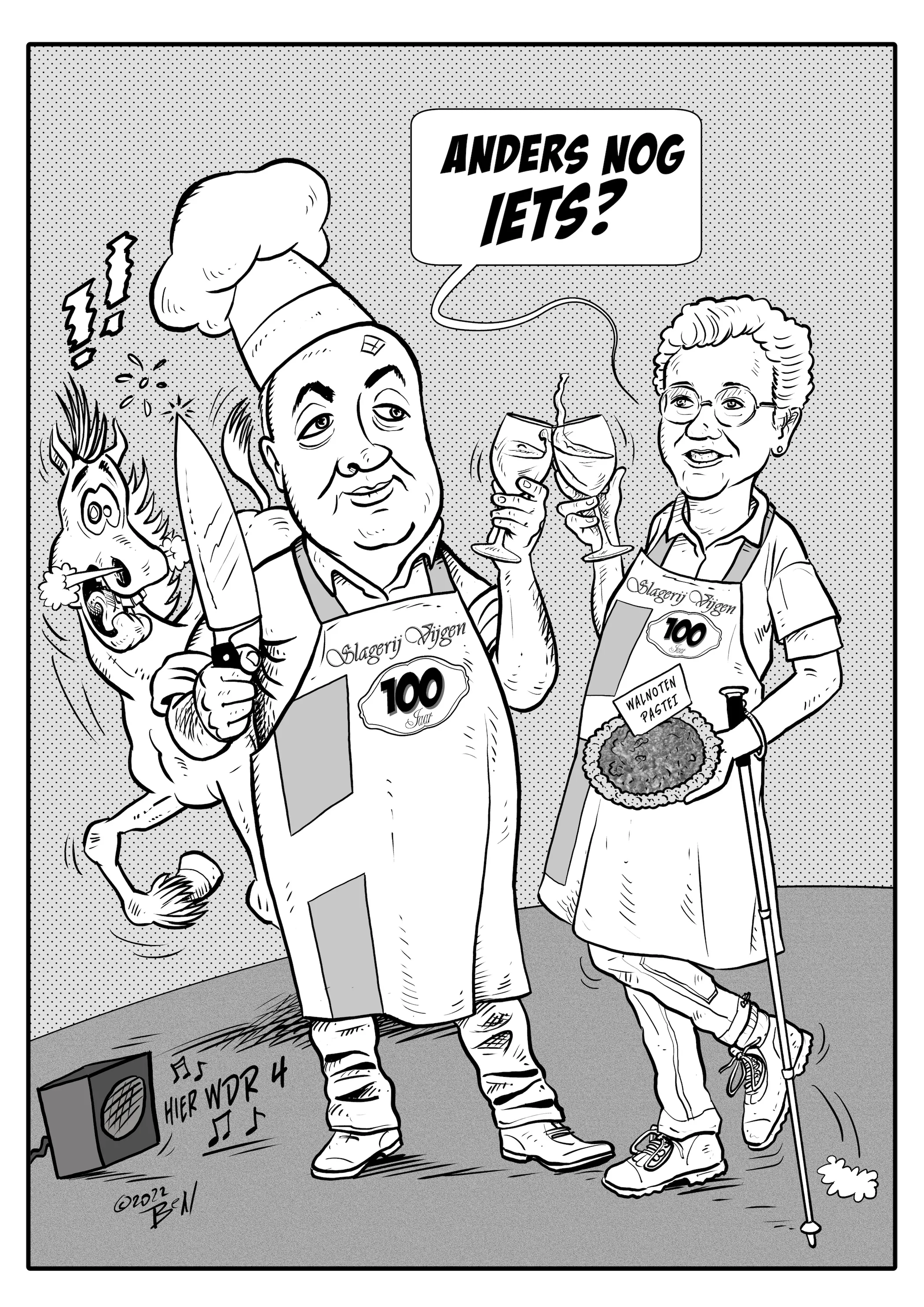 Studio karikatuur — digitaal portret, voorbeeld 7