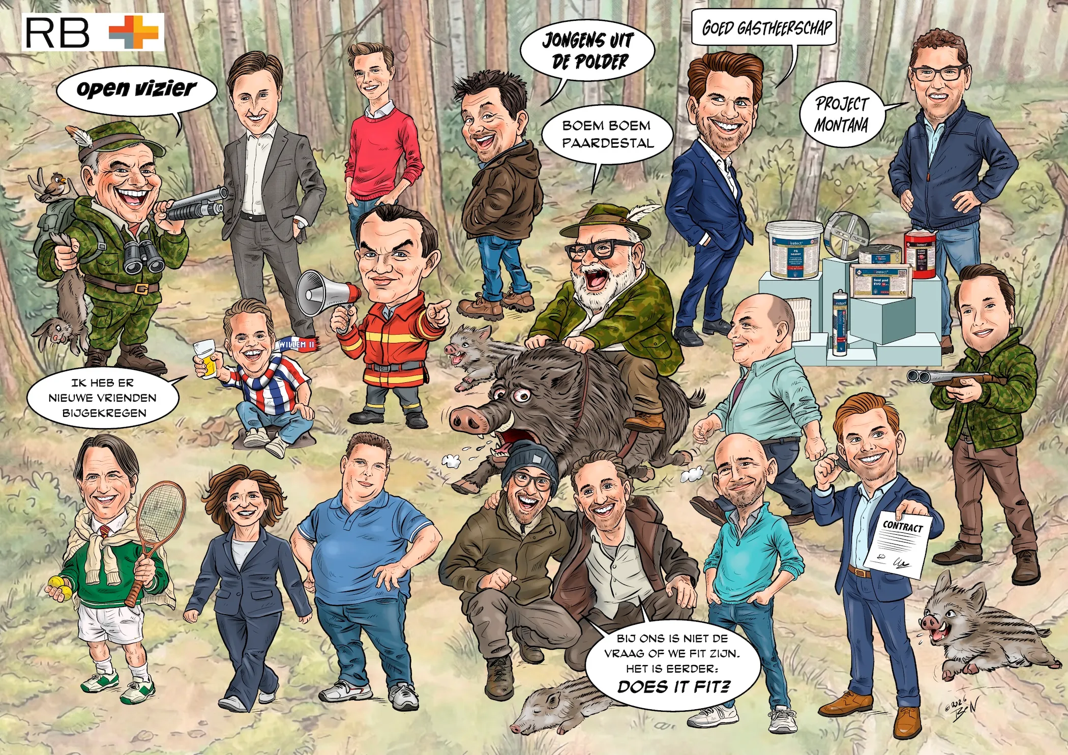 Studio karikatuur — digitaal portret, voorbeeld 2