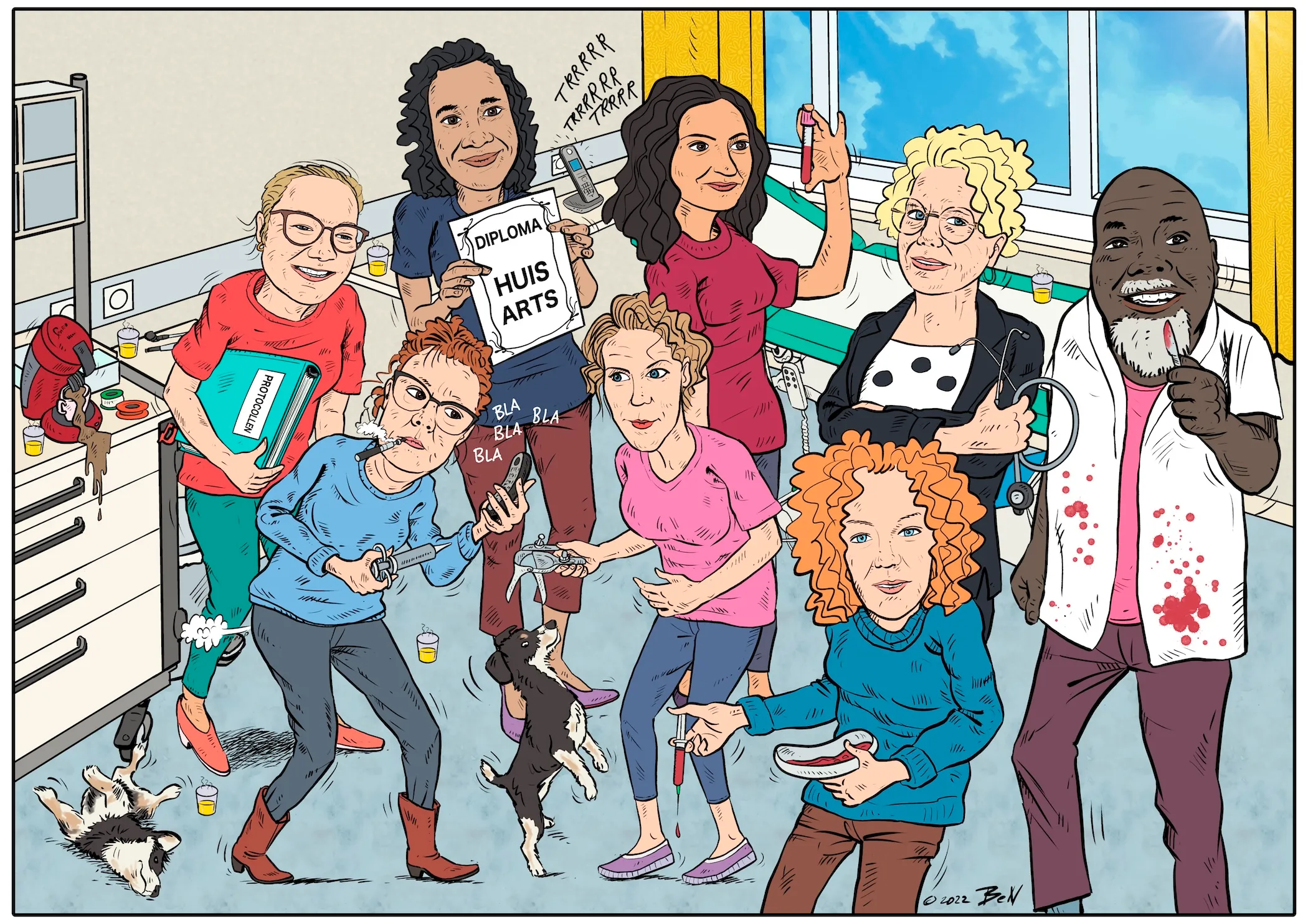 Studio karikatuur — digitaal portret, voorbeeld 3