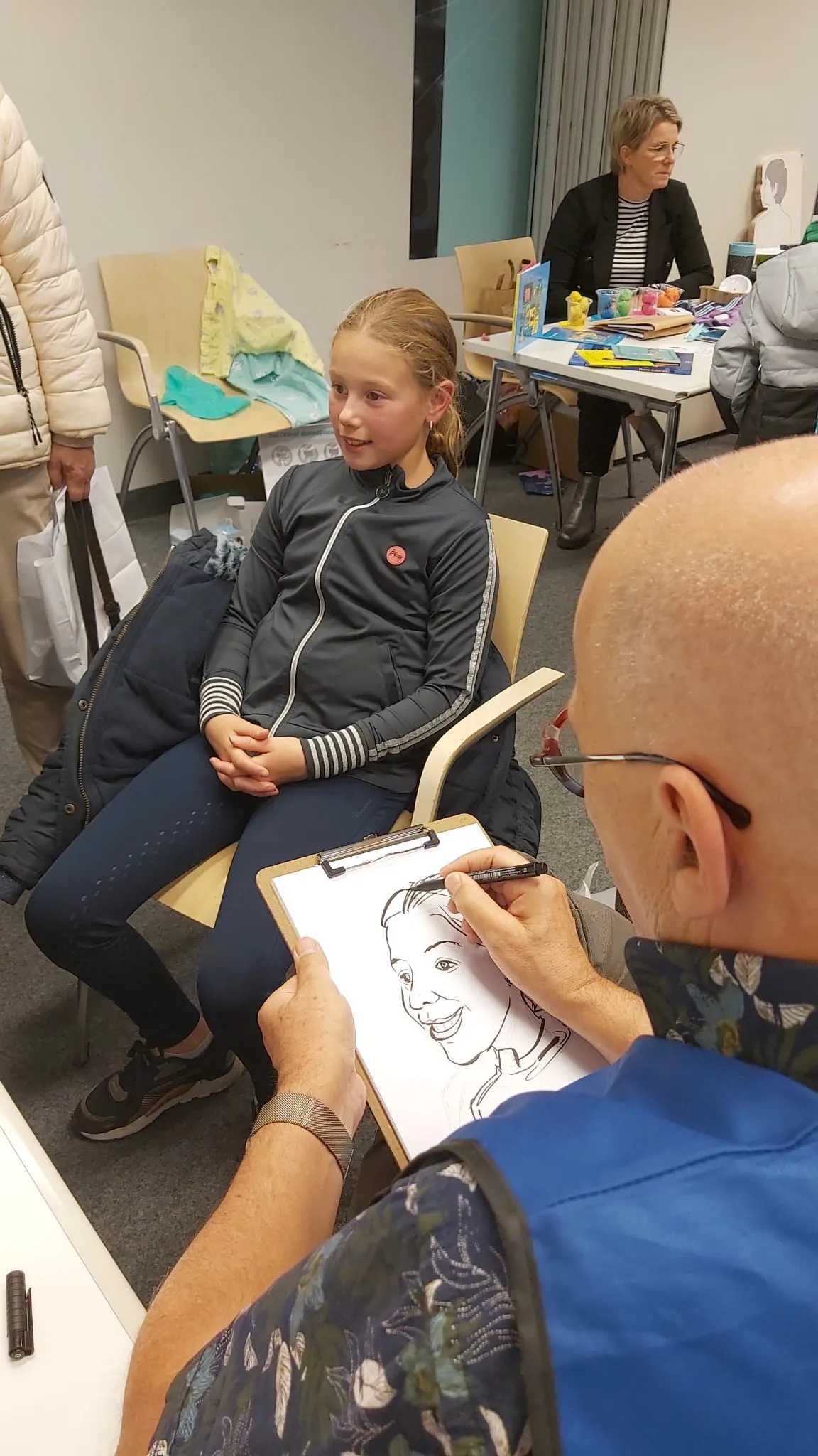 Ben tekent live op een evenement — voorbeeld 1