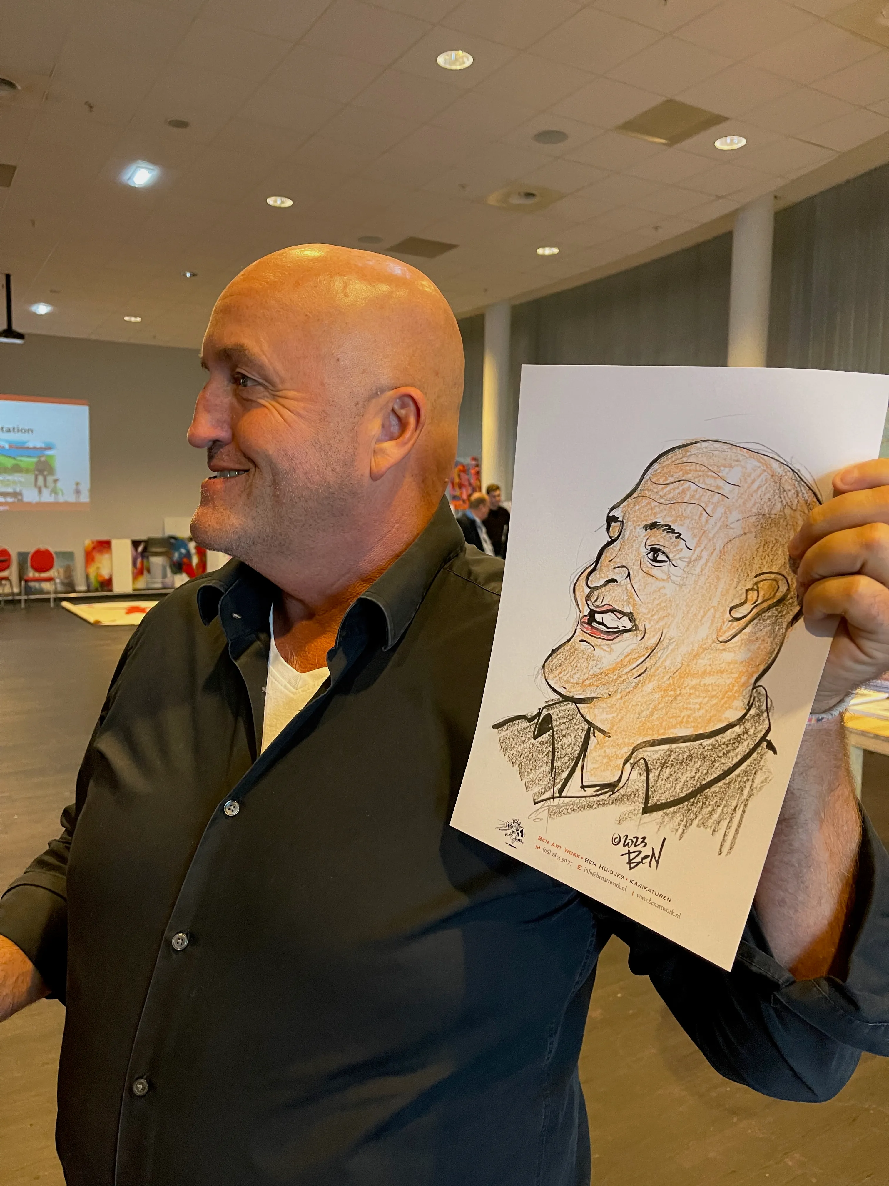 Ben tekent live op een evenement — voorbeeld 3
