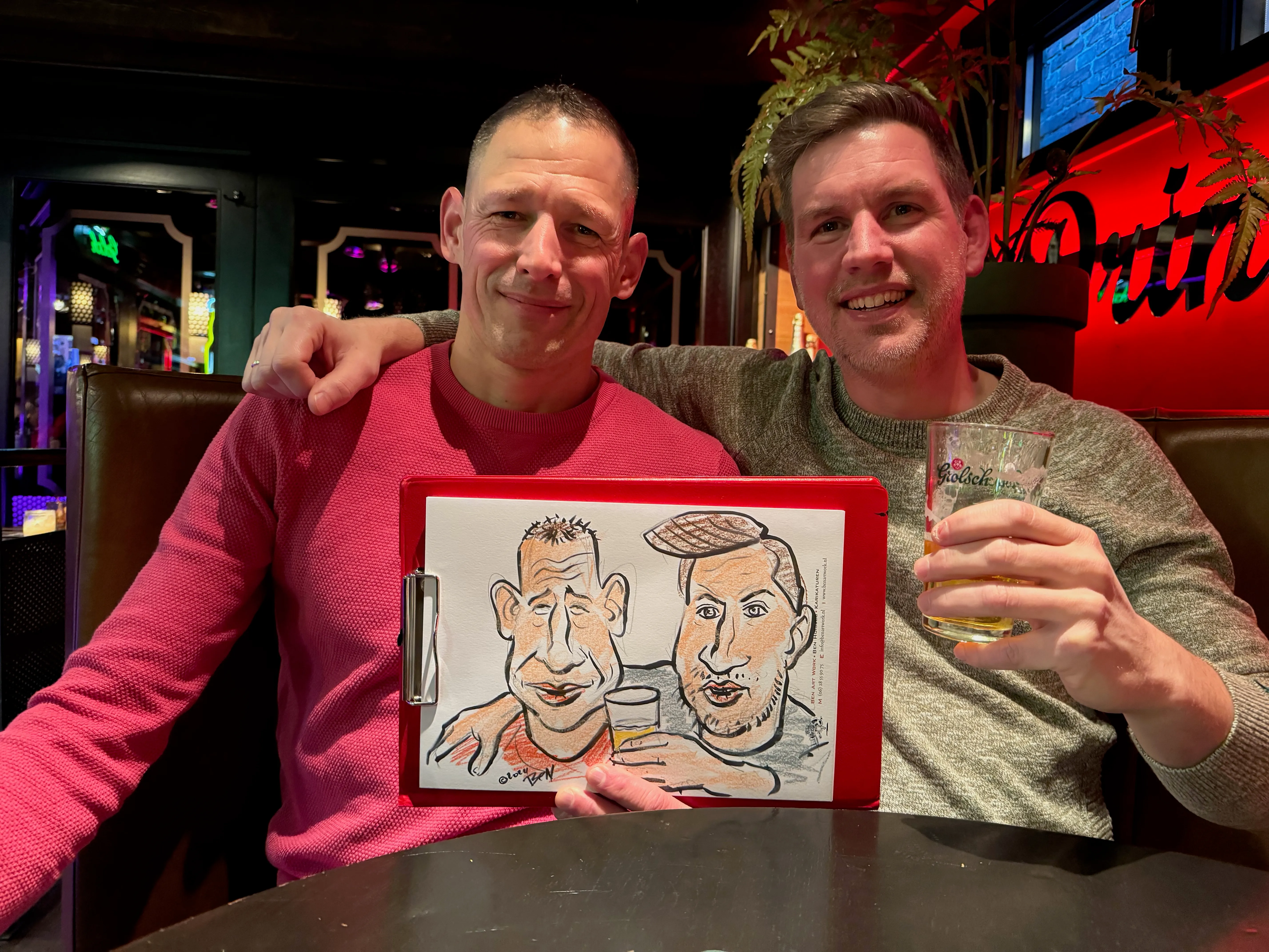 Ben tekent live op een evenement — voorbeeld 4