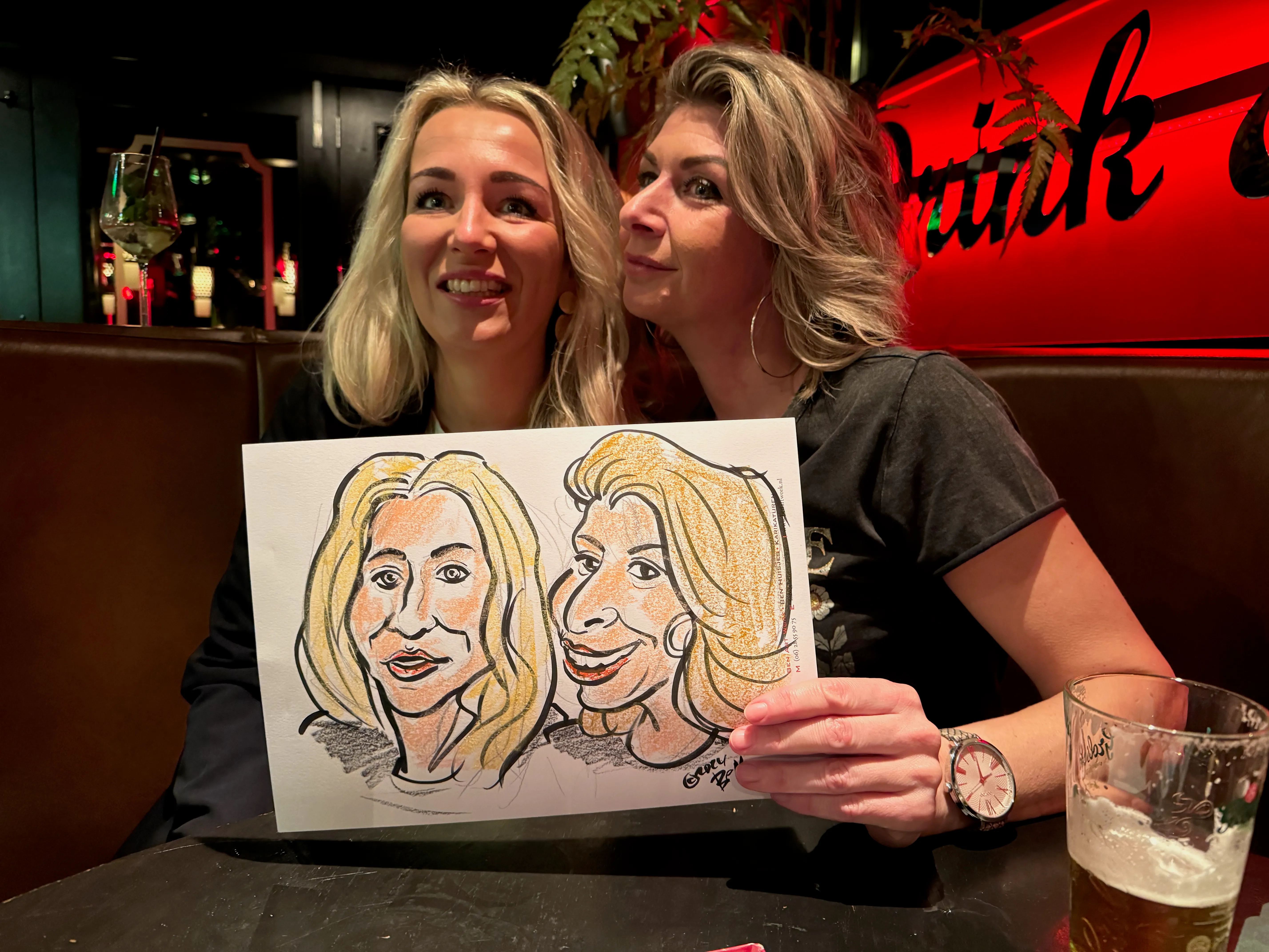 Ben tekent live op een evenement — voorbeeld 5